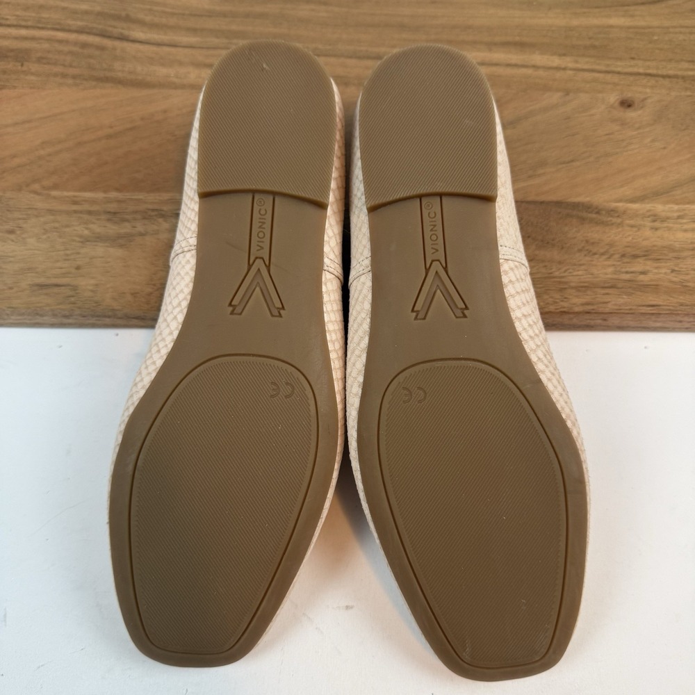 New Womens Vionic Orinda Square Toe Flat Rose Leather Shoes Size 7 M - Picture 7 of 8
